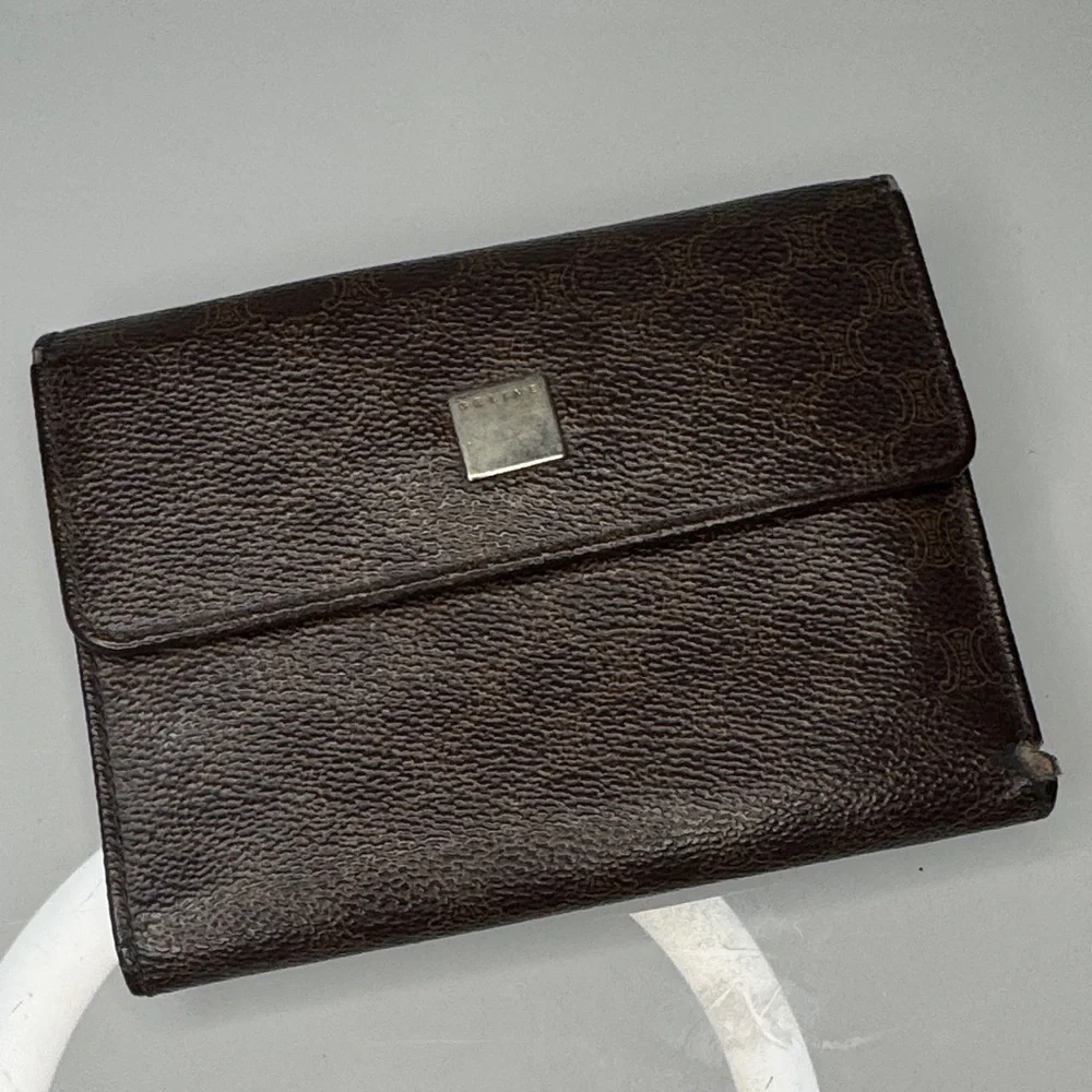 Celine Dark Brown Leather Wallet